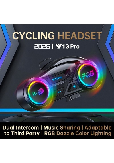 Çeşithane Y13 Pro Kameralı/ışıklı Motosiklet İnterkom - Renkli Rgb Işık Efektli, Bluetooth 5.3 Deste
