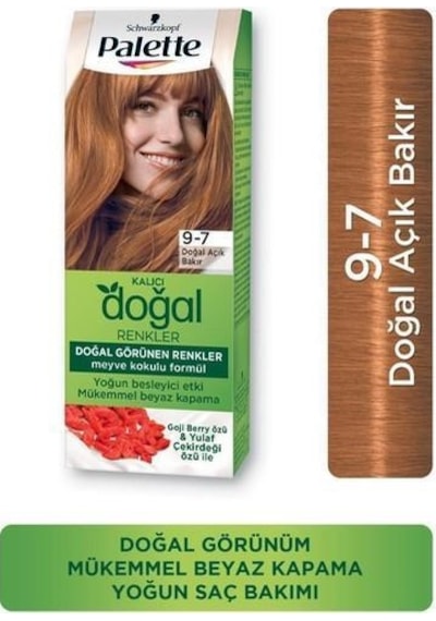 Palette Natural Doğal Renkler Saç Boyası 9 - 7 Doğal Açık Bakır