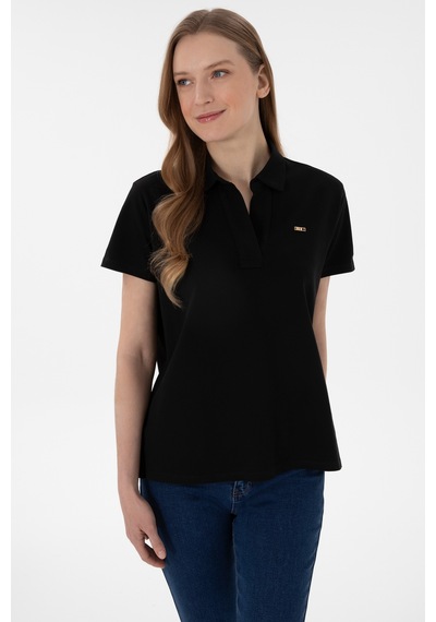 U.S. Polo Assn. Kadın Siyah Basic Polo Yaka Tişört 50305700-VR046 U.S. Polo Assn. Kadın Siyah Basic Polo Yaka Tişört 50305700-VR046