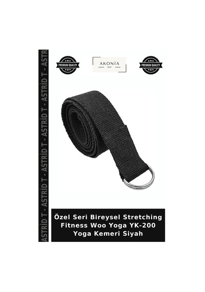 Özel Seri Bireysel Stretching Fitness Woo Yoga Yk-200 Yoga Kemeri Siyah