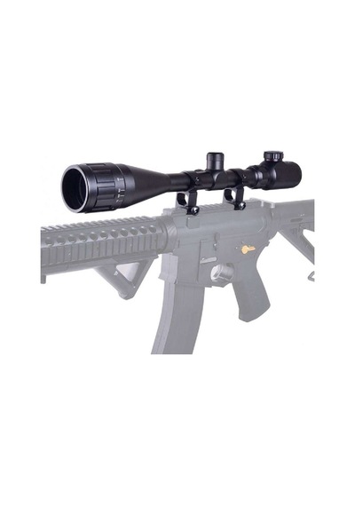 8-32x50aoeg Taktik Çift Işık Kırmızı  Yeşil Kaynaklı Zoomlu Avcılık Siyah