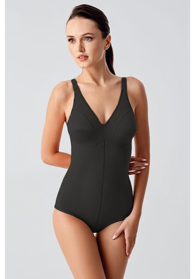 Cotonhause Kadın Korse Body Tüm Vücut Şekillendirici Toparlayıcı Askılı Siyah 369605 Sıyah