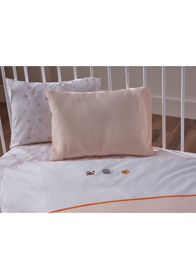 Doqu Home Nakışlı Bebek Nevresim Takımı Akvaryum Bebek - Somon Çok Renkli