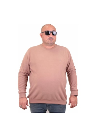 Moc Grande Mocgrande Büyük Beden Selanik Classic Sweat 23200 S.Kahve-S.Kahve Sütlü Kahverengi