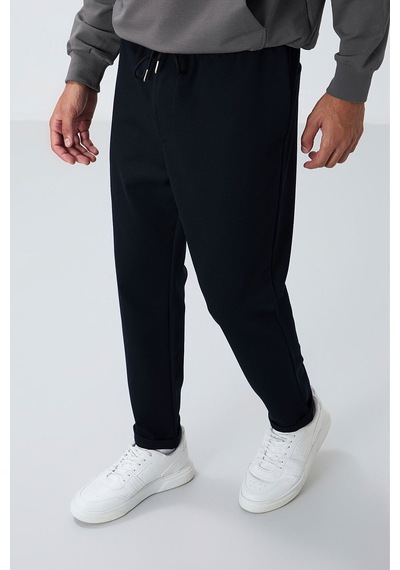 Tommy Life Lacivert Yüzeyi Dokulu Standart Fit Erkek Eşofman Alt - 82154