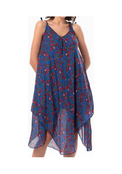 Eliş Şile Bezi Askılı Vual Afrodit Midi Boy Yazlık Elbise Saks 6171 - Kadın Saks Mavisi Eliş Şile Bezi Askılı Vual Afrodit Midi Boy Yazlık Elbise Saks 6171 - Kadın Saks Mavisi