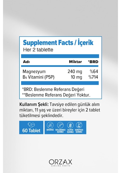 Ocean Extramag Magnezyum Taurat + P5p 60 Tablet