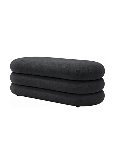İnarch Dizayn Naturis Sandıklı Bench Depolama Alanlı Modern Puf Koyu Gri