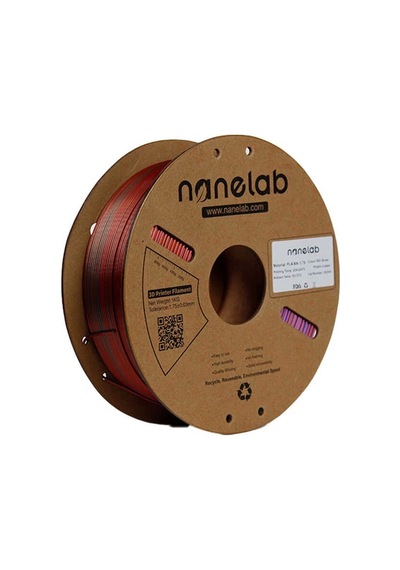 Nanelab Üç Renk Silk Pla Filament - Yeşil-mor-bakır - 1.75mm - 1kg