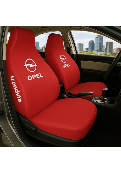 Opel Uyumlu Ön Arka Penye Oto Koltuk Kılıfı Takımı - Servis Tipi Koruyucu Kılıf Kırmızı