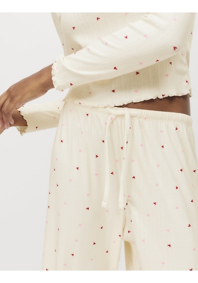 Marks & Spencer Desenli Pijama Takımı T37002238J Krem Mix Marks & Spencer Desenli Pijama Takımı T37002238J Krem Mix