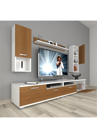 Decoraktiv Eko 5200da Slm Tv Ünitesi Tv Sehpası Beyaz - Ceviz