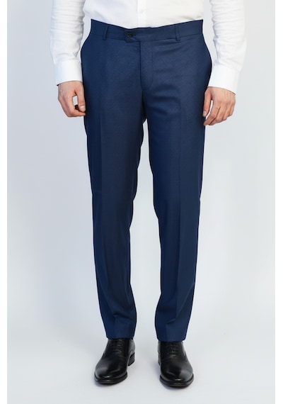 Lacivert Mikro Desenli Slim Fit Kumaş Pantolon-wessi Lacivert