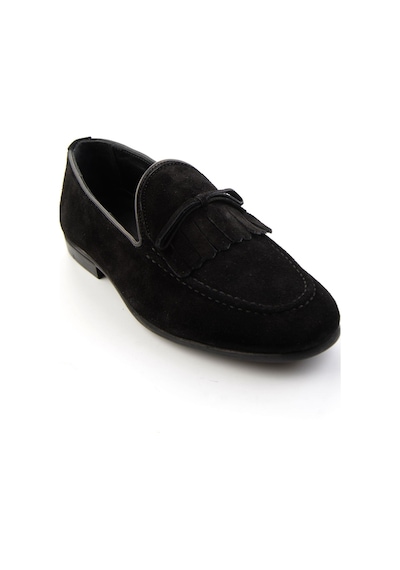 Siyah Hakiki Deri Erkek Loafer Ayakkabı E01594034702 Siyah
