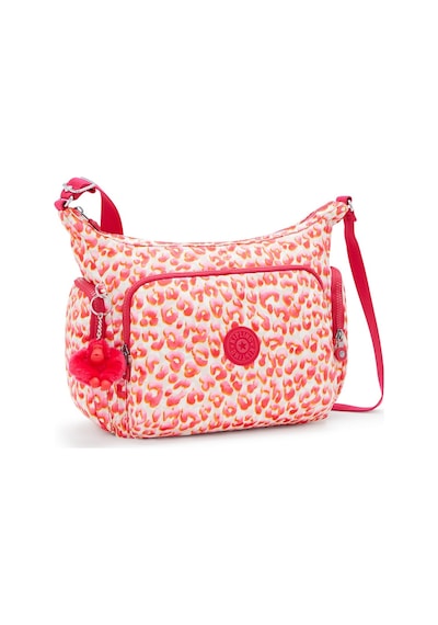 Kipling Kıplıng Gabb Orta Boy Omuz Çantası Pembe Latın Cheetah Pembe