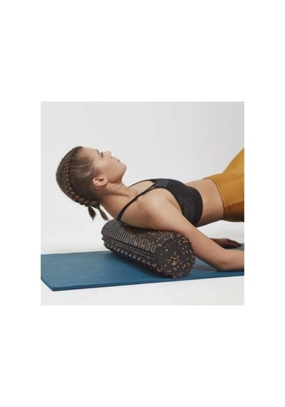Orta Sert Tırtıklı Masaj Rulosu Foam Roller 30 Cm-siyah Karışık