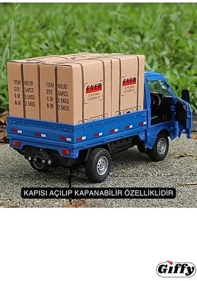 Uzaktan Kumandalı Rc Kamyonet ,yük Taşıma Aracı ,sesli ,ışıklı ,şarjlı , Pil Hediyeli ,2.4 Ghz Araç Mavi