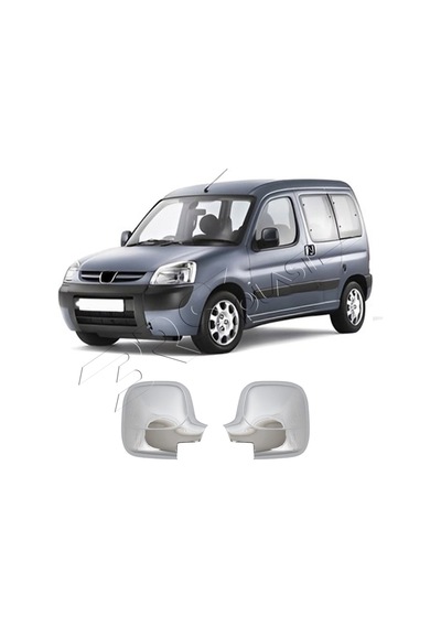 Peugeot Partner Uyumlu 1996-2008 Ayna Kapağı 2 Parça Abs Krom Kaplama