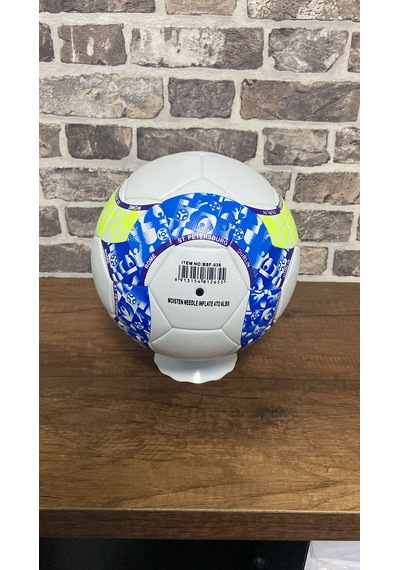 Futbol Topu Kaliteli Beyaz - Mavi - Sarı