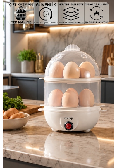 Mioji Mio EG8S 250 W Yumurta Ve Çok Amaçlı Buharlı Pişirici