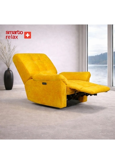 Smarto Relax Porto Comfort Elektrikli Döner Sallanan Tv Koltuğu Kontrol Panel... Sarı