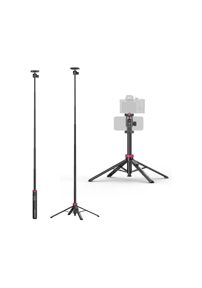 Ulanzi Mt-44b 150cm 2 İn 1 Otomatik Açılan 4 Ayaklı Selfie Monopod Tripod Siyah - S056