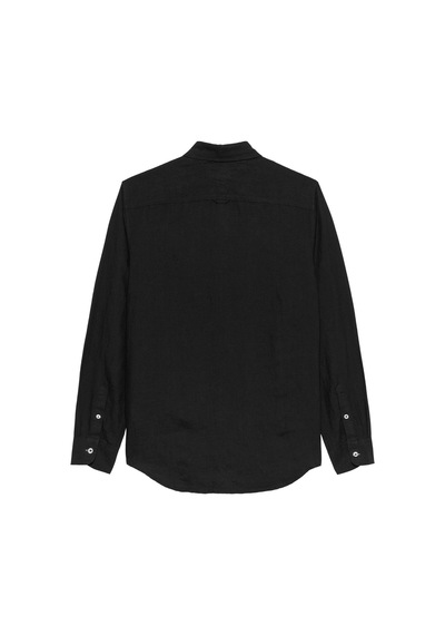 Tommy Hilfiger Tjm Erkek Regular Siyah Keten Gömlek-15172