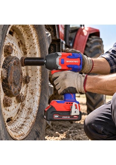 Workpro Wp390226 20volt 2.0ah. Li-ion 1/2 360nm Çift Akü Kömürsüz Profesyonel Şarjlı Somun Sıkma