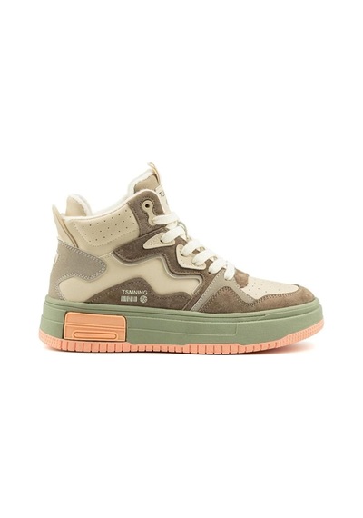 Guja 23k358-1 Kadın Sneaker Spor Ayakkabı Yeşil Bej