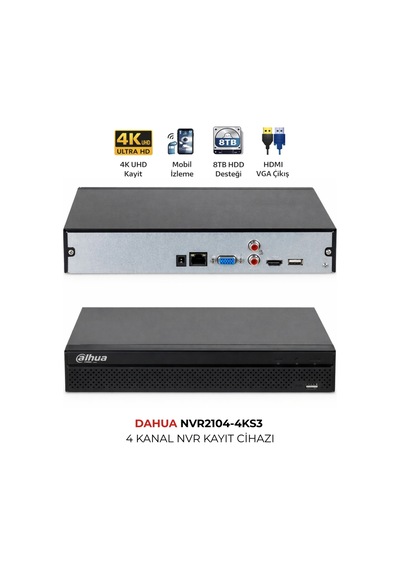 Nvr2104-4ks3 4 Kanal Güvenlik Sistemi Nvr Kayıt Cihazı
