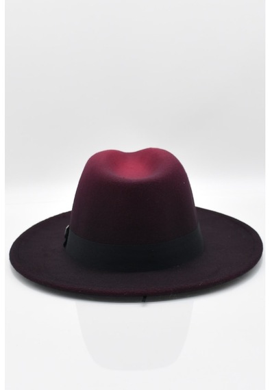 Külah Erkek Multicolor Fötr Şapka Bordo Panama Hat-Bordo-Standart