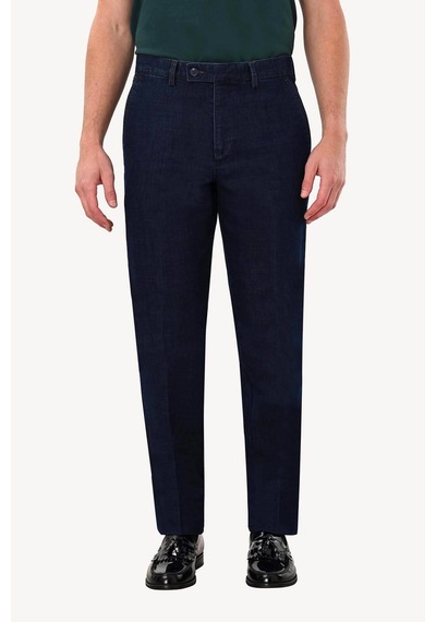 Ysf Erkek Lacivert Regular Fit Yan Cep Kot Spor Pantolon