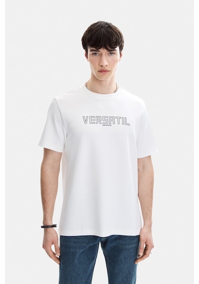 Back And Bond Beyaz Regular Fit Bisiklet Yaka Tişört Çok Renkli