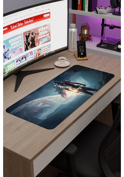 Mass Effect Kaymaz Dikişli Kauçuk Oyuncu Mousepad V3 - 70x30 Xl Gaming Mouse Pad Fare Altlığı