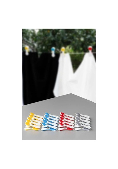 İz Bırakmayan Silikon Çamaşır Mandalı, 20'li Set, Paslanmaz 40 x 19