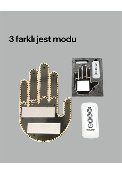 Yüksek Görünürlüklü Otomobil Işığı 3 Modlu Led Arka Cam Aksesuarı, Pratik Ve Eğlenceli Açık Mavi