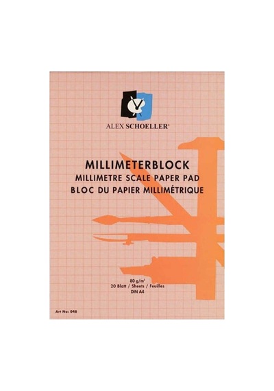 Alex Milimetrik Blok A4 80 Gr Kirmiz 20 Yp