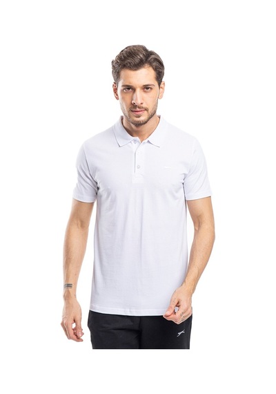 Slazenger SOHO I Erkek Polo Yaka Beyaz Tişört