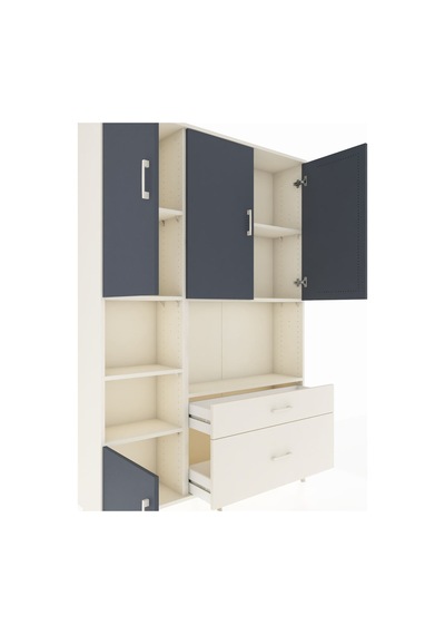 Arges Dolap 7 Raflı 2 Çekmeceli 5 Kapaklı 132x30x195 Aytaşı-antrasit/aytaşı Antrasıt/aytası Arges Dolap 7 Raflı 2 Çekmeceli 5 Kapaklı 132x30x195 Aytaşı-antrasit/aytaşı Antrasıt/aytası