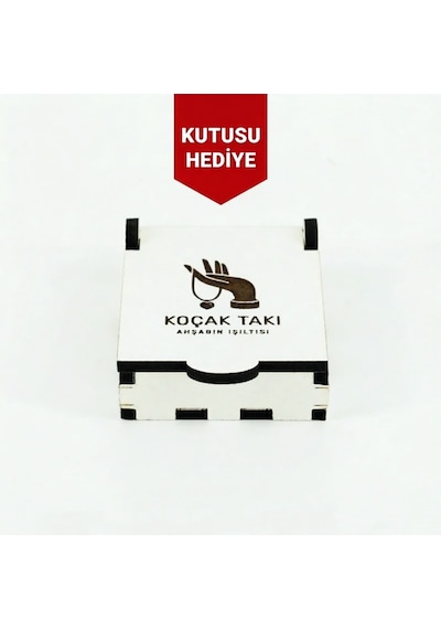 Ahşap Küpe Modern Özgün Minimalist Takı Model No 251 Açık Kahverengi