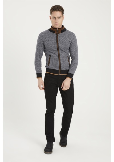 1021 Dewberry Erkek Sweatshırt-balıksırtı Lacivert Balıksırtı Lacivert
