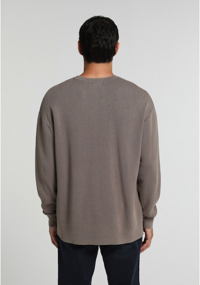 Colin's Colins Relaxed Fit Yuvarlak Yaka Düz Erkek Kahverengi Kazak Cl1082155 Q1.v2 Tpe Gri