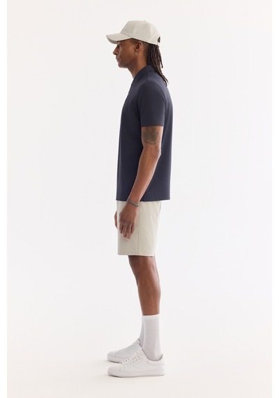 Avva Erkek Lacivert Kıvrılmaz Polo Yaka Kırışmaz Hızlı Kuruyan Teknik Kumaş Regular Fit T-shirt A61y1095