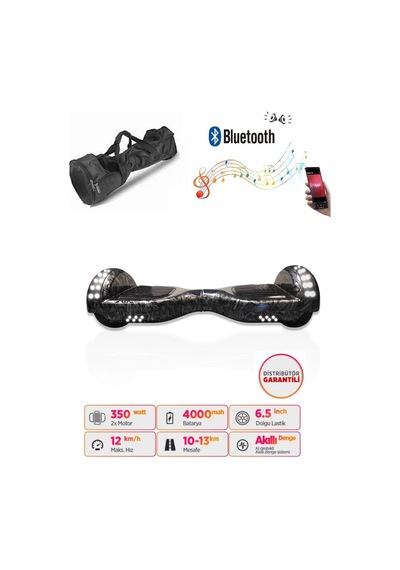Citymate Elektrikli Kaykay Akıllı Denge Hoverboard + Hoverkart + Çanta Full Ledli Extrem Paket D27