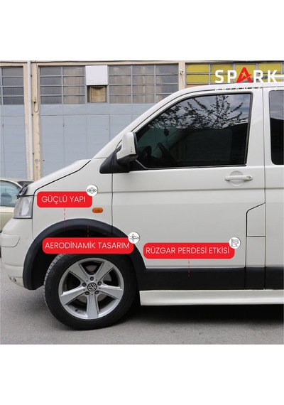 Volkswagen Transporter T5 2003-2009 Yıl Aralığı Uyumlu Kısa Şase Sağ Sürgü Dodik Seti 11 Parça Siyah