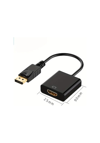 Displayport Dp To Hdmı Çevirici Adaptör - 1080p Full Hd Destekli, Monitor Ve Tv Aktarıcı Kablo
