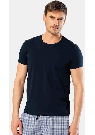 Cacharel Erkek Bisiklet Yaka Likralı T-shirt 1331/lacivert 001