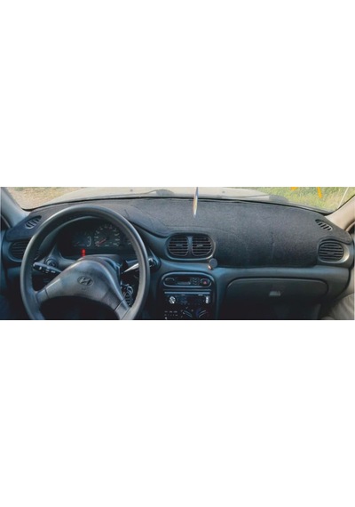 2000-2003 Modellerine Uygun Hyundai Accent Torpido Koruma Halısı Kenar Renk Siyah