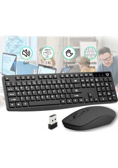 Emtu Life SC601 Kablosuz USB Q Klavye Mouse Set