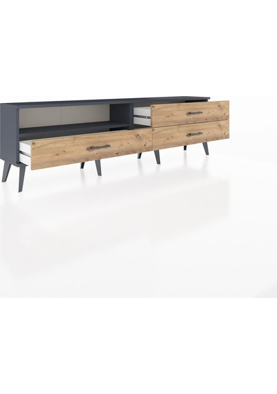 Arges Tv Ünitesi Tek Raflı 3 Çekmeceli 176x30x51 Antrasit-antrasit/çam Antrasıt/atlas Çam Arges Tv Ünitesi Tek Raflı 3 Çekmeceli 176x30x51 Antrasit-antrasit/çam Antrasıt/atlas Çam